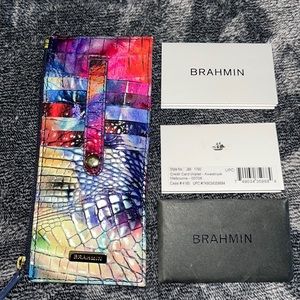 NWOB authentic Brahmin leather wallet in “Melbourne/Awestruck.